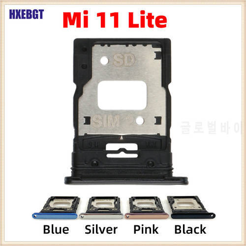 For Xiaomi Mi 11 Lite Mi11 Lite 5G High Quality Sim Card Tray Holder SIM Tray Slot Holder Adapter Socket Repair Parts