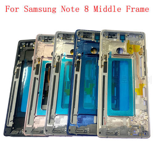 Middle Frame Housing LCD Bezel Plate Panel Chassis For Samsung Note 8 N950F Phone Metal Middle Frame Replacement Parts
