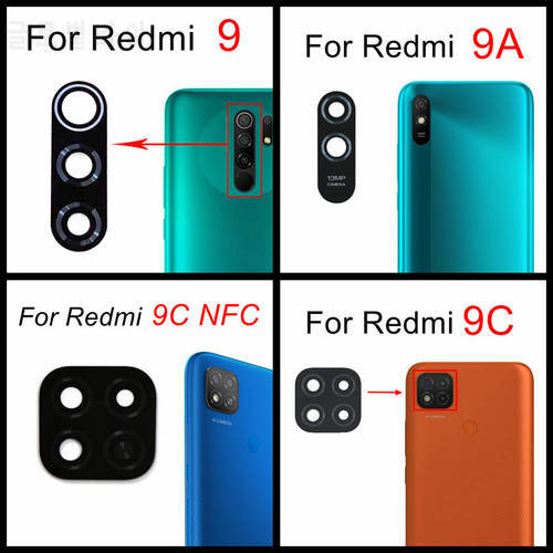 Rear Back Camera Glass Lens For Redmi 9 9C NFC 9A 9T Camera Lens Cover Replacement Parts With Adhesive Tape For Redmi 9T