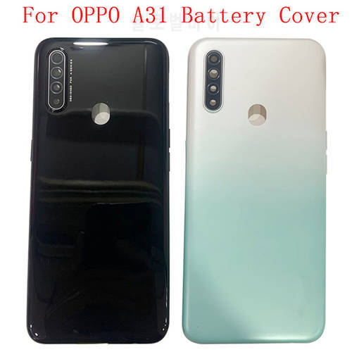 Battery Cover Rear Door Case Housing For OPPO A31 Back Cover with Camera Frame Logo Replacement Parts
