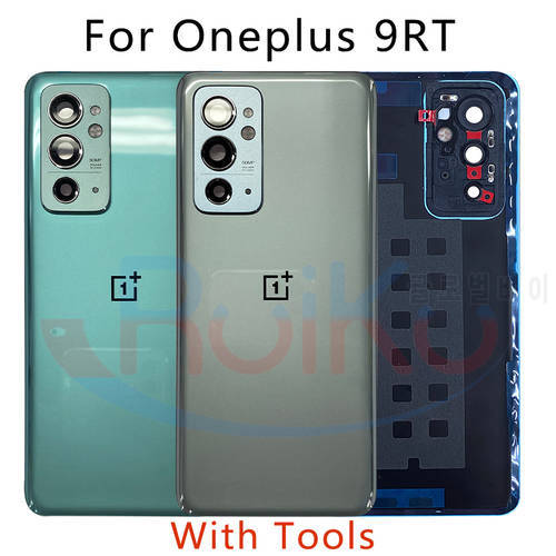 New Back Battery Cover For Oneplus 9RT 5G MT2110 MT2111 Housing Door Rear Case with Camera Frame Glass Lens For Oneplus 9 RT rt