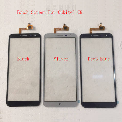 Moible Smartphone Touchscreen Touch Screen For Oukitel C8 C 8 Touch Screen Digitizer Panel Front Glass Sensor Protector Film