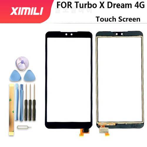 New 5.45 inch Panel For Turbo X Dream 4G Touch Screen Glass Digitizer Panel Lens Sensor Glass Free Adhesive+tools
