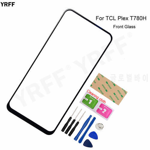T780H Mobile 6.53&39&39 Front Glass Panel For TCL Plex T780H (No Touch Screen) Outer Glass Panel Cover Phone Repair Sets