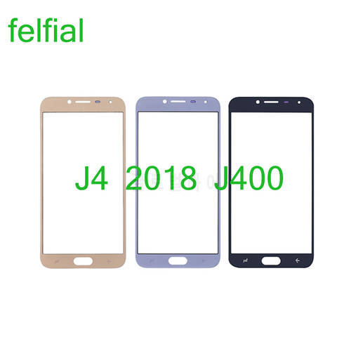 10Pcs/Lot For Samsung Galaxy J4 2018 J400 J400F Touch Screen Glass Front Panel Lens Front Outer LCD Glass With OCA Hollow Glue