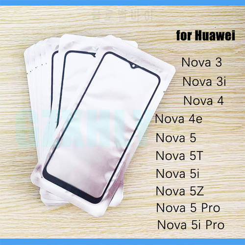 10pcs/lot Front GLASS + OCA LCD Outer Lens For Huawei Nova 3 4 3i 4e Nova 5i 5 5t Pro 5z Touch Screen Panel