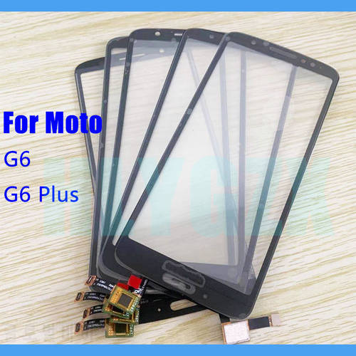 10pcs Touch Glass + OCA LCD Front Outer Lens For Motorola Moto G6 Plus G6 XT1925 XT1926 Touch Digitizer Screen Panel