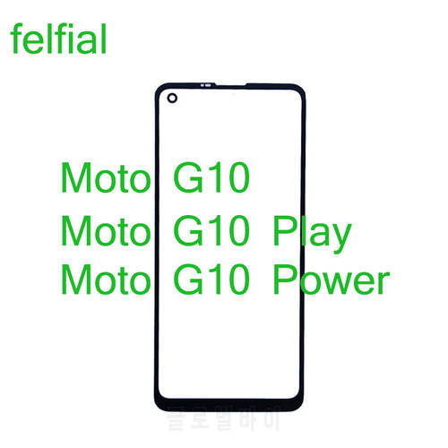10Pcs/Lot For Motorola Moto G10 Power Front Outer Glass Lens G10 Play Touch Screen LCD Panel Glass With OCA