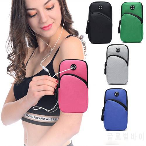 Men Women Arm Bags Sports Outdoor Fitness Multifunction Running and Walking Bag 5 Colors Suitable for 5.0-6.5 Inch Screen