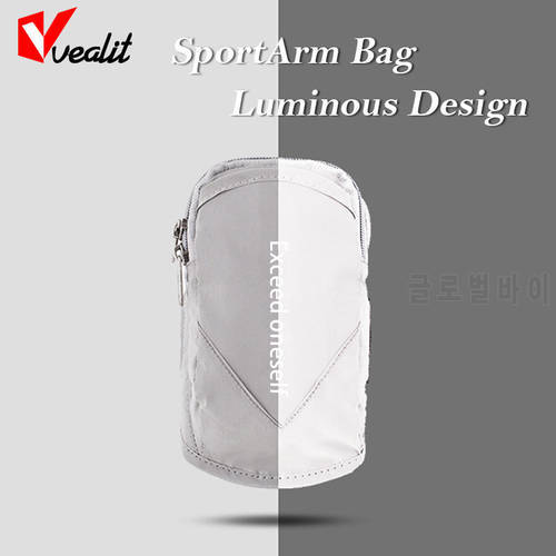 6.5&39 Universal Running Sports Arm Band Reflective Bag Outdoor GYM Armbands Waterproof Bag Wallet Luminous Phone Bag Case Holder
