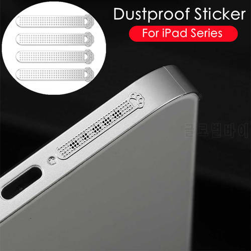 4Pcs/set Anti-dust Net Sticker for iPad 11&39&39 12.9&39&39 Luxury Metal Tablet Earpiece Speaker Dustproof Mesh Stickers For iPad Air 4