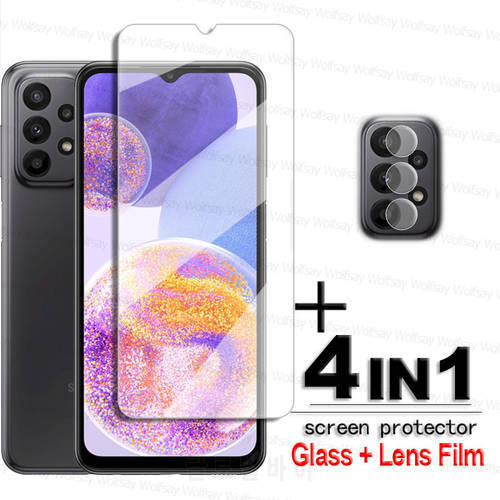 For Samsung Galaxy A23 Glass For Samsung A23 Tempered Glass Clear Full Glue Screen Protector For Samsung A23 Lens Film 6.6 inch