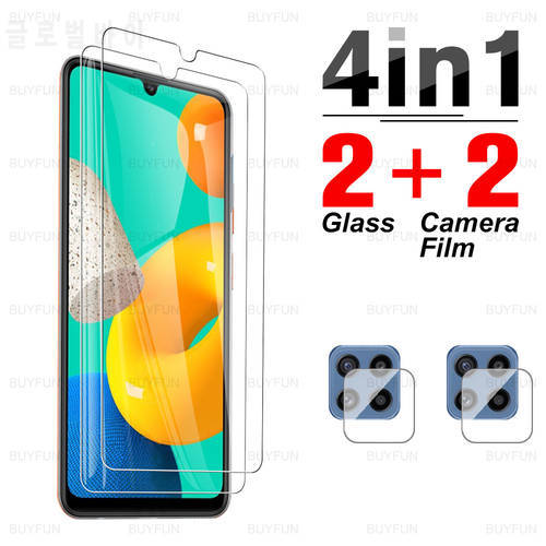 4in1 Tempered Glass Film For Samsung Galaxy M32 5G Camera Lens Screen Protector on for samsung samsun m12 m62 m51 m31s m21s m02