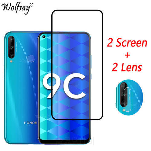 Full Cover Tempered Glass For Huawei Honor 9C Screen Protector For Honor 9C 9A 9S 9X Camera Glass For Honor 9C Honor9A Glass