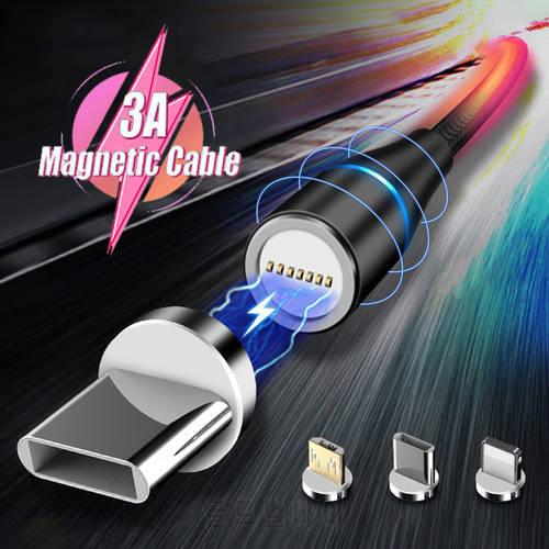 New Magnetic 3A Fast Charger Micro USB Type C Cable For iPhone 13 12 Pro MAX Xiaomi Samsung Huawei Fast Charger Phone Data Cord