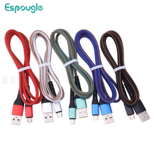 100pcs Braided Charging Cable Micro USB TypeC Charger Cables Data Line Cord for IPhone IPad Xiaomi Huawei Samsung Wires Cord
