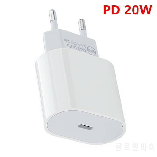 PD 20W 18W USB Charger Fast Charging For iPhone 12 11 Pro Max 8 XR SE Type C EU Mobile Phone Adapter For Xiaomi Samsung S21 S20