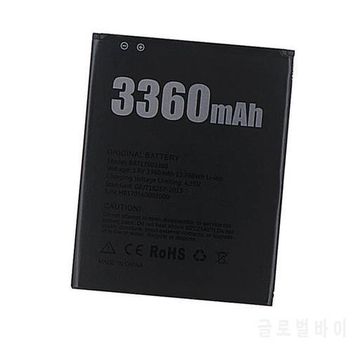 High quality Replacement Battery Authentic 3360mAh BAT17603360 for DOOGEE X10 MTK6570 5.0inch Smartphone