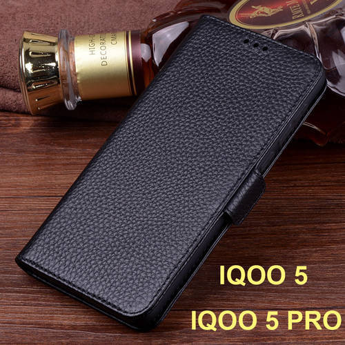 Genuine Leather cases For Vivo IQOO 5 Pro 5G Back Cover flip leather Case For Vivo IQOO 5 Pro 5G IQ005 Pro