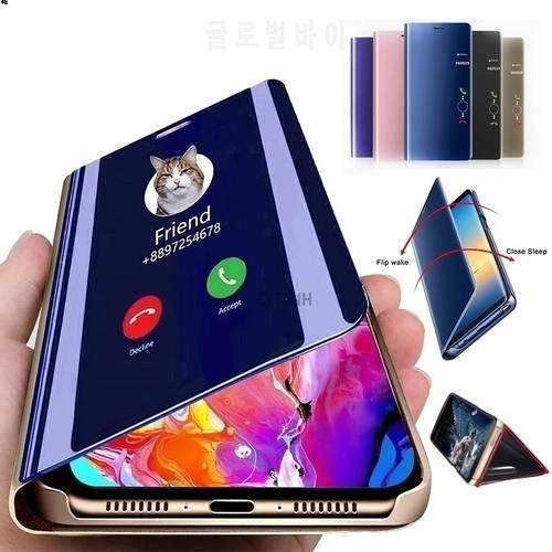 Smart Mirror Flip Case For Xiaomi Redmi Note 10 8 7 6 5 Pro Lite SE 8T 9t 8a 7a Y3 F2 K20 For Mi A2 A3 MIX MAX 3 Case