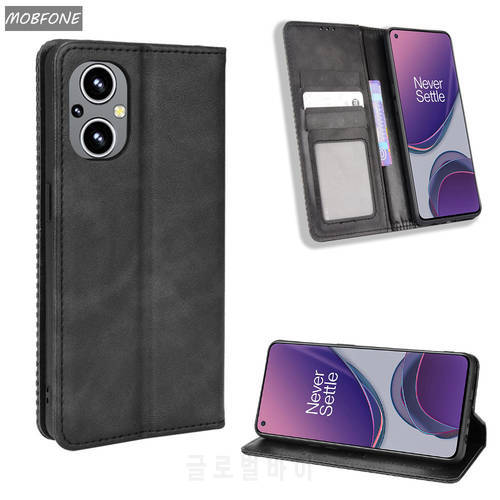 For Oppo Reno7 Z 5G Flip Case Luxury Retro Leather Wallet Magnetic Auto Closed Cover For For Oppo Reno 7 Z Reno7 7Z Phone Bags