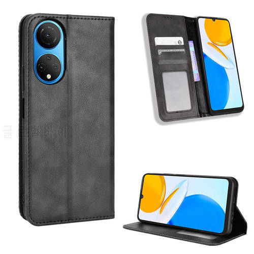 Honor X7 X8 X9 60 70 Flip Case Luxury Retro Leather Wallet Magnet Book Full Cover For Huawei Honor 50 Lite 60 Magic 4 Pro Bags