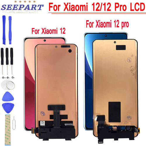 Tested New Super Amoled Display For Xiaomi 12 Pro 12Pro Screen Touch Panel Digitizer Assembly For Xiaomi 12 Lcd Display