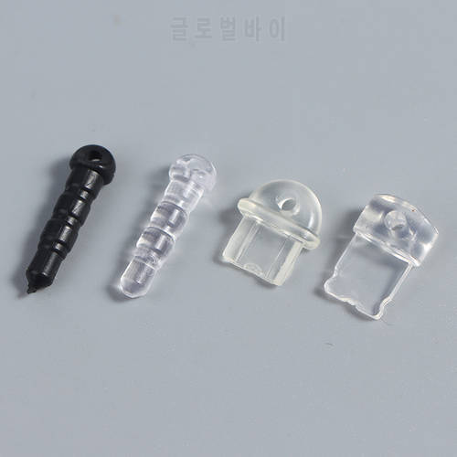 10PCS DIY Anti Dust Plug Transparent Charge Port For iPhone Android AND Earphone Mobile Phone Pendant