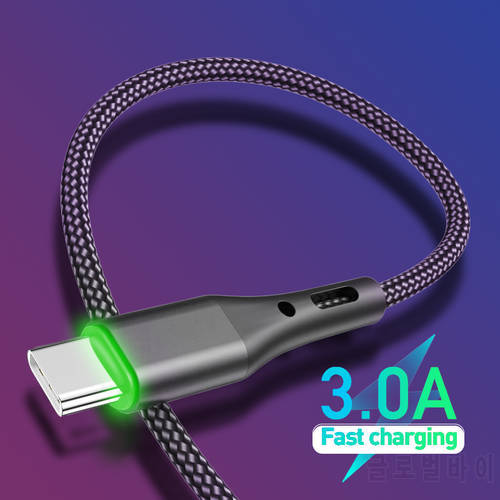 3A Data USB Type C Charger Cable Cord For Samsung S8 S9 S10 Plus Huawei Xiaomi Mi 8 9 Redmi Note 7 USBC TypeC Long Phone Wire