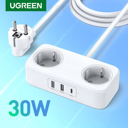 【New-in Sale】UGREEN 30W Desktop Charger Power Strip Charging Station Fast Charger For iPhone 14 13 12 Xiaomi Samsung Laptop