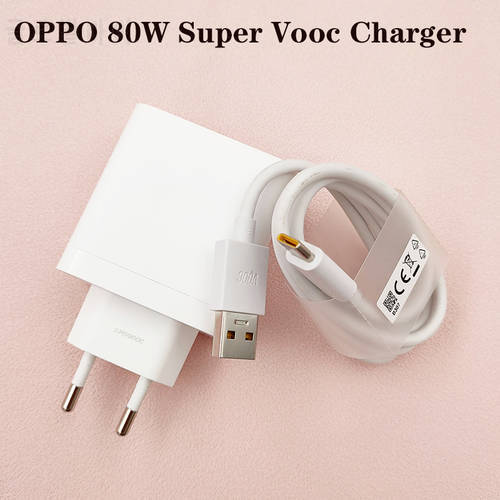 For OPPO SuperVooc 80W Fast Charger Adapter EU US Plug USB Type C Cable For OPPO X5 Pro X3 X2 R17 R11 Reno 5 6 7 Pro FIND K9 Pro