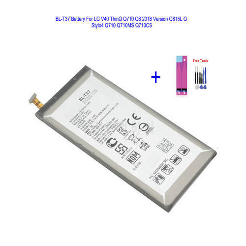 1x 3300mAh BL-T37 BLT37 Battery For LG V40 ThinQ Q710 Q8 2018 Version Q815L Q Stylo4 Q710 Q710MS Q710CS + Repair Tools kit