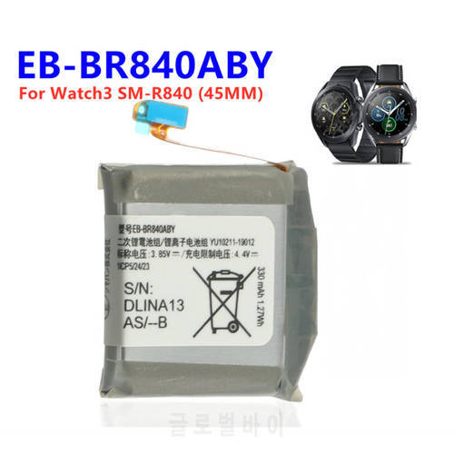 1x 340mAh EB-BR840ABY Battery Replacement For Samsung Watch3 SM-R840 R840 Watch 3 Version High quality Battery