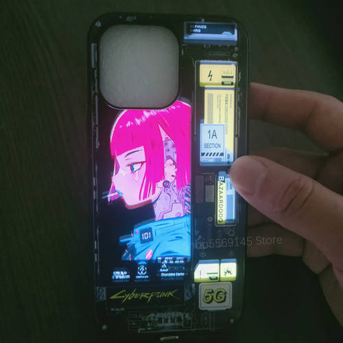 Japan Genshin impact Anime Girl Phone Case For iPhone 13 12 11 Pro XS MAX 8 7 6 6s Plus X SE2020 XR LED Flash Fundas Case Coque