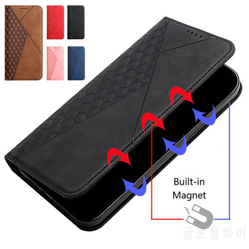 Phone Case For Samsung A03 Core A22 A12 A13 A32 A33 A42 A52 A53 A72 A73 4G 5G Strong Magnetic Leather Flip Card Stand Book Cover