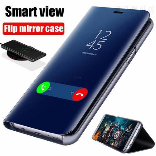 Smart Mirror Flip Phone Case For Xiaomi 12 12X 11 Lite 10 Ultra 8 9 SE For Redmi Note 11 10 9 7 8 Pro 8T 9T Leather Stand Cover