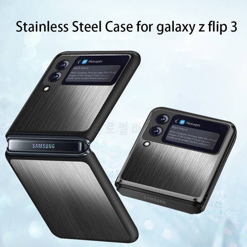 Stainless Steel Protective Case for Samsung Galaxy Z Flip 4 5G Flip3 Z3 Heavy Duty Shockproof Smart Phone Cover Z Flip 3 Fundas