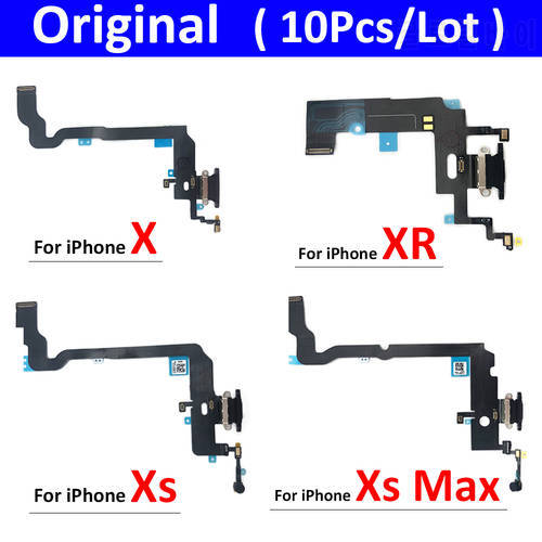 10Pcs/Lot, USB Charging Port Board Flex Cable Connector For Iphone X XR XS Max Microphone Module