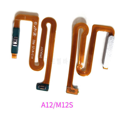 For Samsung Galaxy A12 A125 M12S M127 Power Switch ON OFF Home Button Side Key Flex Cable No Fingerprint Touch ID