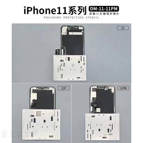 Amaoe Touch IC Polishing Protective Stencil For iPhone 11 12 13 Pro max LCD Screen Touch IC Swapping Cover No Hurt Flex Cable