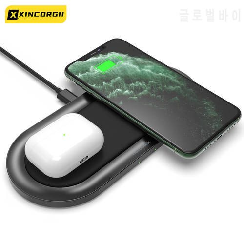 2 in 1 15W Qi Wireless Charger for iPhone 13 12 Pro Max 11 XS XR X 8 15W Dual Fast Charging Pad For Samsung S21 S20 S10 Xiaomi