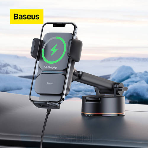 Baseus Car Phone Holder Automatic Alignment Wireless Charger 15W Max Air Vent Mount Electric Clamping For Samsung iPhone Xiaomi