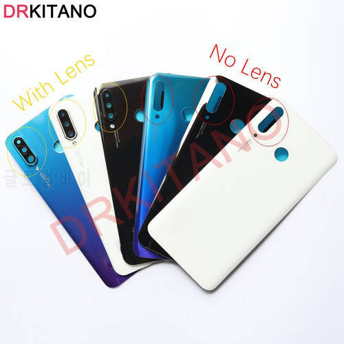DRKITANO Back Glass For Huawei P30 Lite Back Battery Cover Glass Panel Rear Housing Case With Camera Lens Replacement+Adhesive
