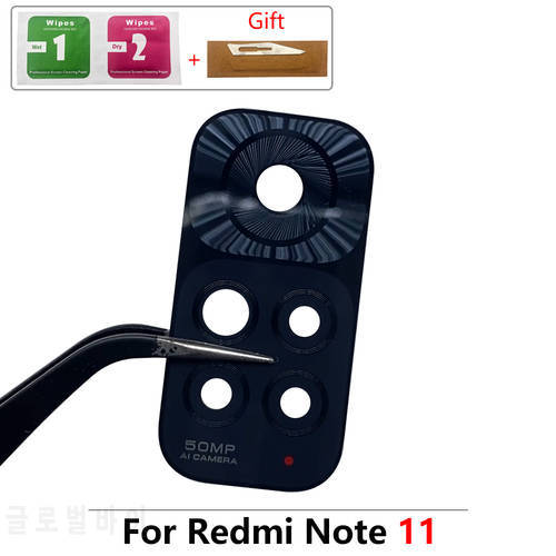 Camera Lens For Redmi Note 11 Rear Camera Glass Lens Cover With Glue Sticker Replacement Parts For Redmi Note 11S 11T 5G