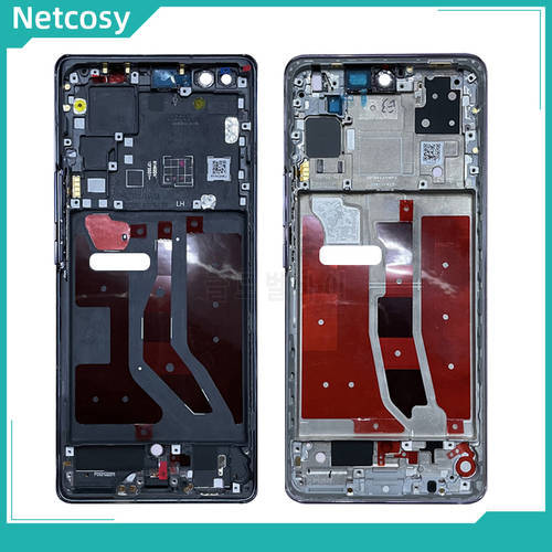 Netcosy Middle Frame Bezel Plate Cover Mid Housing Case With Side Key Replacement For Huawei Nova 8 / Pro / SE Smartphone Repair