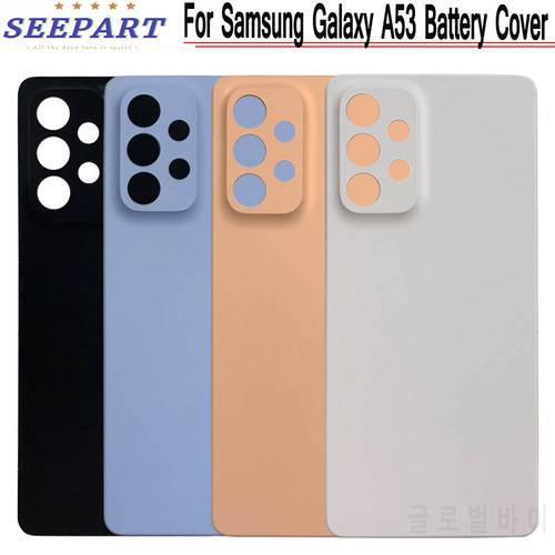 For Samsung Galaxy A53 5G Battery Back Cover Door Housing Replacement Repair Parts Case For SM-A536B Battery Cover With Logo