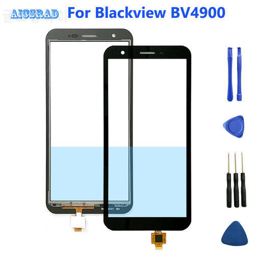 KOSPPLHZ For Blackview BV4900 Touch Screen Sensor Front Glass Digitizer Touchscreen Glass For BV4900 Pro Smartphone Parts+Glue