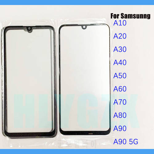 10Pcs Front Glass For Samsung Galaxy A10 A20 A30 A40 A50 A60 A70 A80 A90 5G Touch Screen Panel LCD Outer Lens Glass Replacement