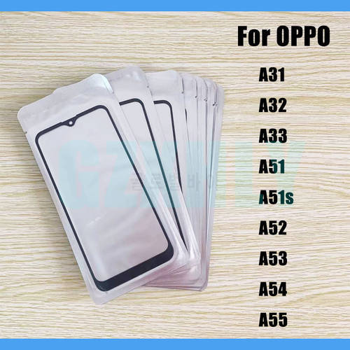 10pcs/lot Front GLASS +OCA LCD Outer Lens For Oppo A55 A53 A31 A32 A33 A51 A51s A52 A54 Touch Screen Panel
