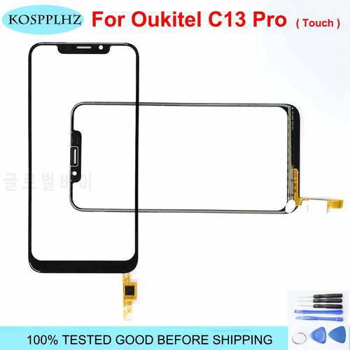 KOSPPLHZ Black 6.18 inch For OUKITEL C13 PRO Touch Screen Digitizer Glass Panel Sensor Repair Part C13PRO C 13 +tools